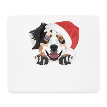 Australian Shepherd Merry Christmas - Mouse Pad (horizontal) - white - Front