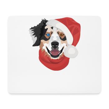 Australian Shepherd Merry Christmas - Mouse Pad (horizontal) - white - Front