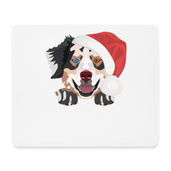 Australian Shepherd Merry Christmas - Mouse Pad (horizontal) - white - Front