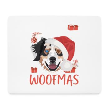 Australian Shepherd Merry Christmas - Mouse Pad (horizontal) - white - Front