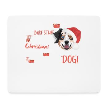 Berger australien Joyeux Noël - Tapis de souris (format paysage) - blanc - Devant