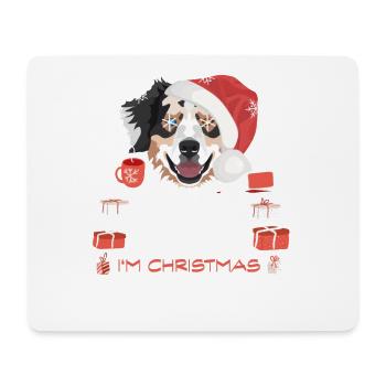 Australian Shepherd Weihnachtsmarkt - Mousepad (Querformat) - Weiß - Vorne