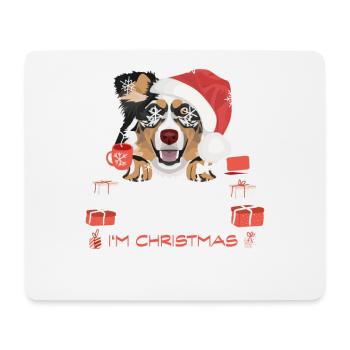 Marché de Noël du berger australien - Tapis de souris (format paysage) - blanc - Devant