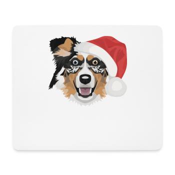 Australian Shepherd Merry Christmas - Mouse Pad (horizontal) - white - Front