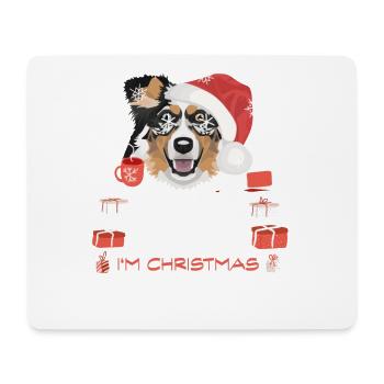 Marché de Noël du berger australien - Tapis de souris (format paysage) - blanc - Devant