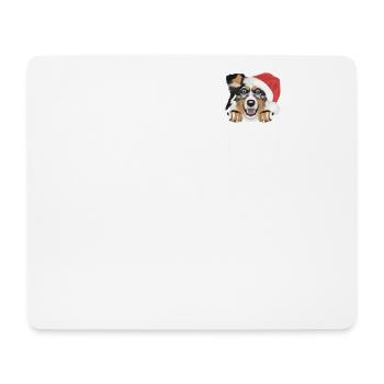 Australian Shepherd Merry Christmas - Mouse Pad (horizontal) - white - Front