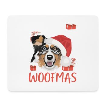 Australian Shepherd Merry Christmas - Mouse Pad (horizontal) - white - Front