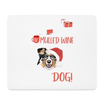 Berger australien Vin chaud Noël - Tapis de souris (format paysage) - blanc - Devant