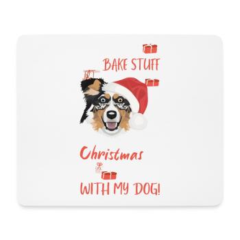 Berger australien Joyeux Noël - Tapis de souris (format paysage) - blanc - Devant
