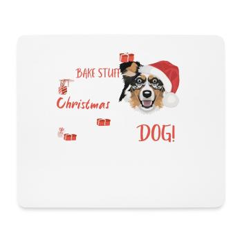 Berger australien Joyeux Noël - Tapis de souris (format paysage) - blanc - Devant