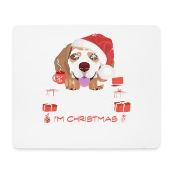 Beagle Weihnachtsmarkt - Mousepad (Querformat) - Weiß - Vorne