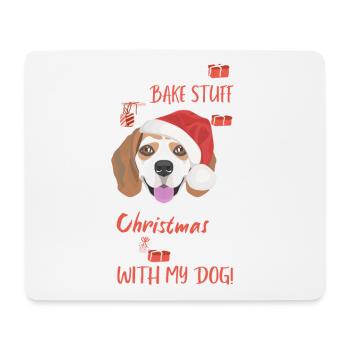 Beagle Merry Christmas - Mouse Pad (horizontal) - white - Front