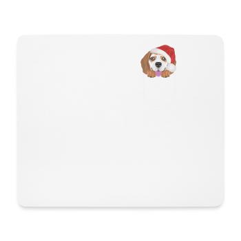 Beagle Merry Christmas - Mouse Pad (horizontal) - white - Front