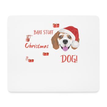 Beagle Merry Christmas - Mouse Pad (horizontal) - white - Front