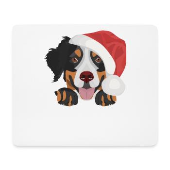 Bernese Mountain Dog Merry Christmas - Mouse Pad (horizontal) - white - Front