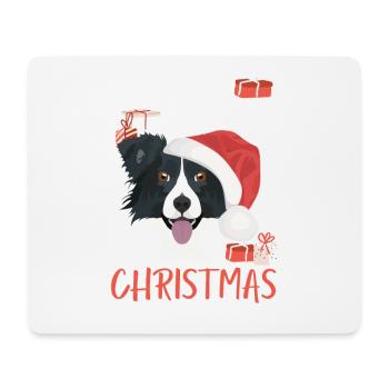 Border Collie Merry Christmas - Mouse Pad (horizontal) - white - Front