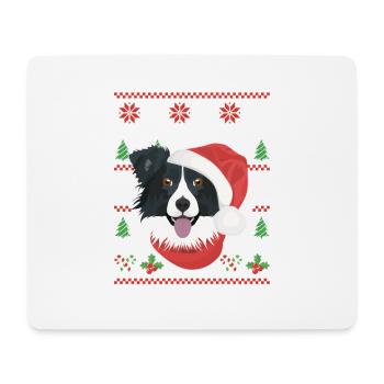 Border Collie Merry Christmas - Mouse Pad (horizontal) - white - Front