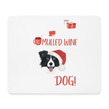 Border Collie Mulled Wine Christmas - Mouse Pad (horizontal) - white - Front