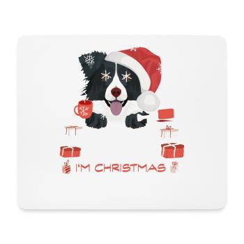 Border Collie Christmas Market - Mouse Pad (horizontal) - white - Front