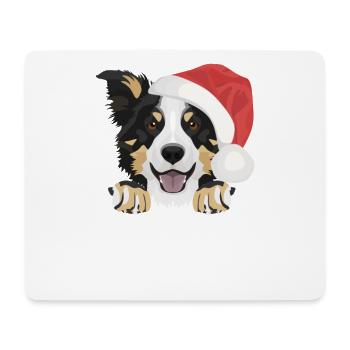 Border Collie Merry Christmas - Mouse Pad (horizontal) - white - Front