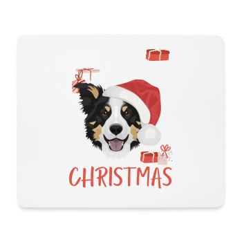 Border Collie Merry Christmas - Mouse Pad (horizontal) - white - Front