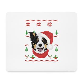 Border Collie Merry Christmas - Mouse Pad (horizontal) - white - Front