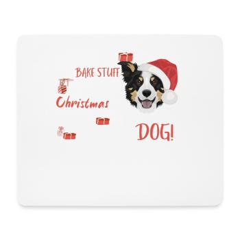 Border Collie Merry Christmas - Mouse Pad (horizontal) - white - Front