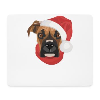 Boxer Frohe Weihnachten - Mousepad (Querformat) - Weiß - Vorne