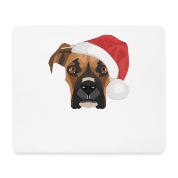 Boxer Frohe Weihnachten - Mousepad (Querformat) - Weiß - Vorne
