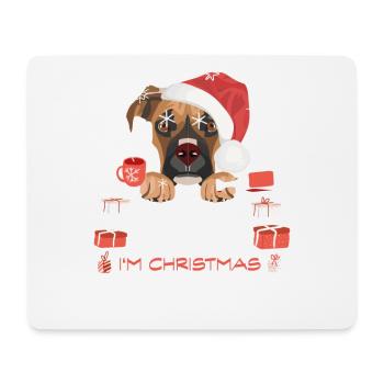 Marché de Noël Boxer - Tapis de souris (format paysage) - blanc - Devant