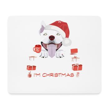 Bullterrier Weihnachtsmarkt - Mousepad (Querformat) - Weiß - Vorne
