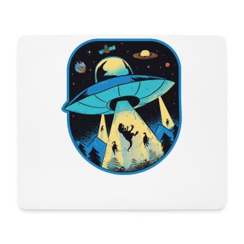 UFO Dinosaur, Alien Abduction - Mouse Pad (horizontal) - white - Front
