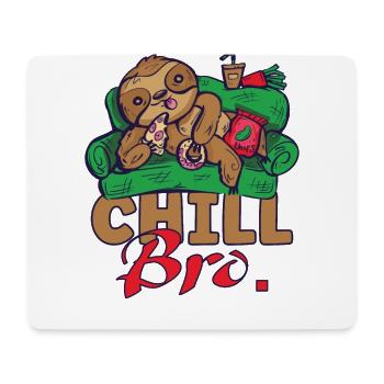 Sloth Chill Bro C’est comme ça - Tapis de souris (format paysage) - blanc - Devant