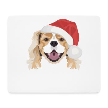 King Charles Spaniel Merry Christmas - Mouse Pad (horizontal) - white - Front