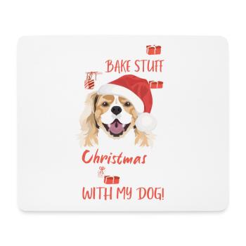 King Charles Spaniel Merry Christmas - Mouse Pad (horizontal) - white - Front