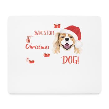 King Charles Spaniel Merry Christmas - Mouse Pad (horizontal) - white - Front
