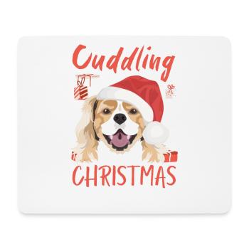 King Charles Spaniel Merry Christmas - Mouse Pad (horizontal) - white - Front