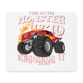 10e anniversaire plaisante ce petit camion monstre - Tapis de souris (format paysage) - blanc - Devant