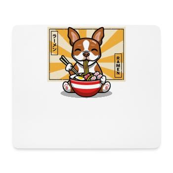 Red Boston Terrier - Mouse Pad (horizontal) - white - Front