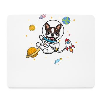 Brauner Boston Terrier - Mousepad (Querformat) - Weiß - Vorne