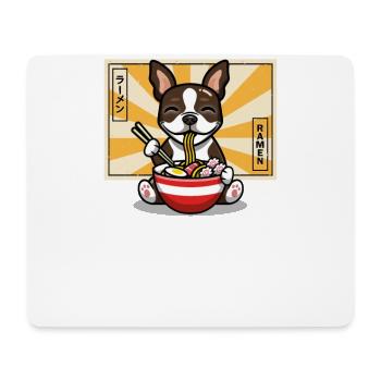 Brauner Boston Terrier - Mousepad (Querformat) - Weiß - Vorne