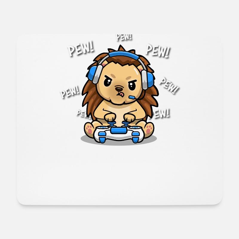Igel - Mousepad (Querformat) - Weiß