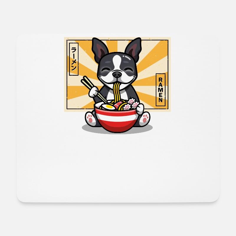 Boston Terrier - Mouse Pad (horizontal) - white