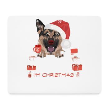 Deutscher Schäferhund Weihnachtsmarkt - Mousepad (Querformat) - Weiß - Vorne