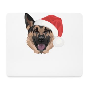German Shepherd Merry Christmas - Mouse Pad (horizontal) - white - Front