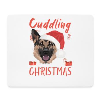 German Shepherd Merry Christmas - Mouse Pad (horizontal) - white - Front