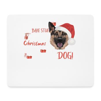 Berger allemand Joyeux Noël - Tapis de souris (format paysage) - blanc - Devant