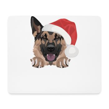 German Shepherd Merry Christmas - Mouse Pad (horizontal) - white - Front