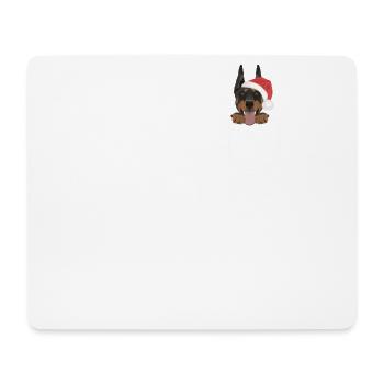 Dobermann Frohe Weihnachten - Mousepad (Querformat) - Weiß - Vorne