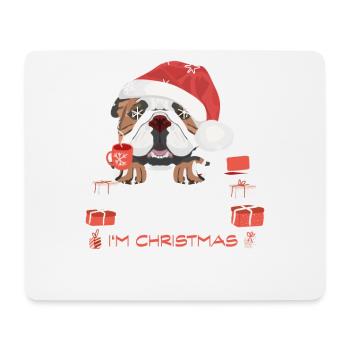 Englische Bulldogge Weihnachtsmarkt - Mousepad (Querformat) - Weiß - Vorne